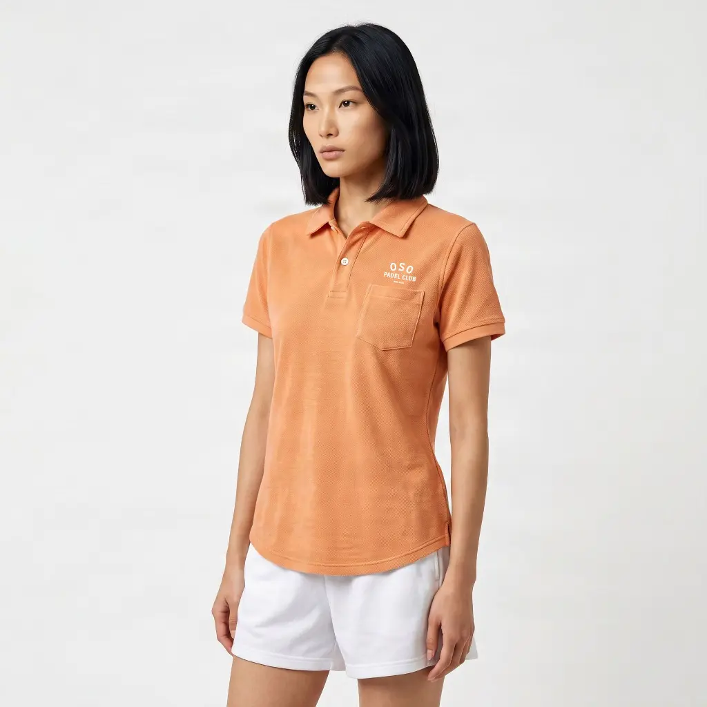 French Terry Polo Womens Model Image 3.webp